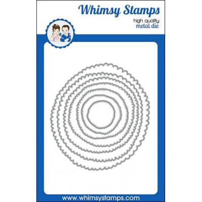 Whimsy Stamps Deb Davis Die Set - Boho Scallop Circles